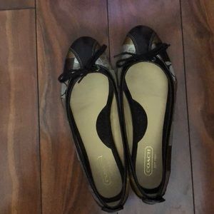 Coach Jenilee brown patchwork ballet flats…